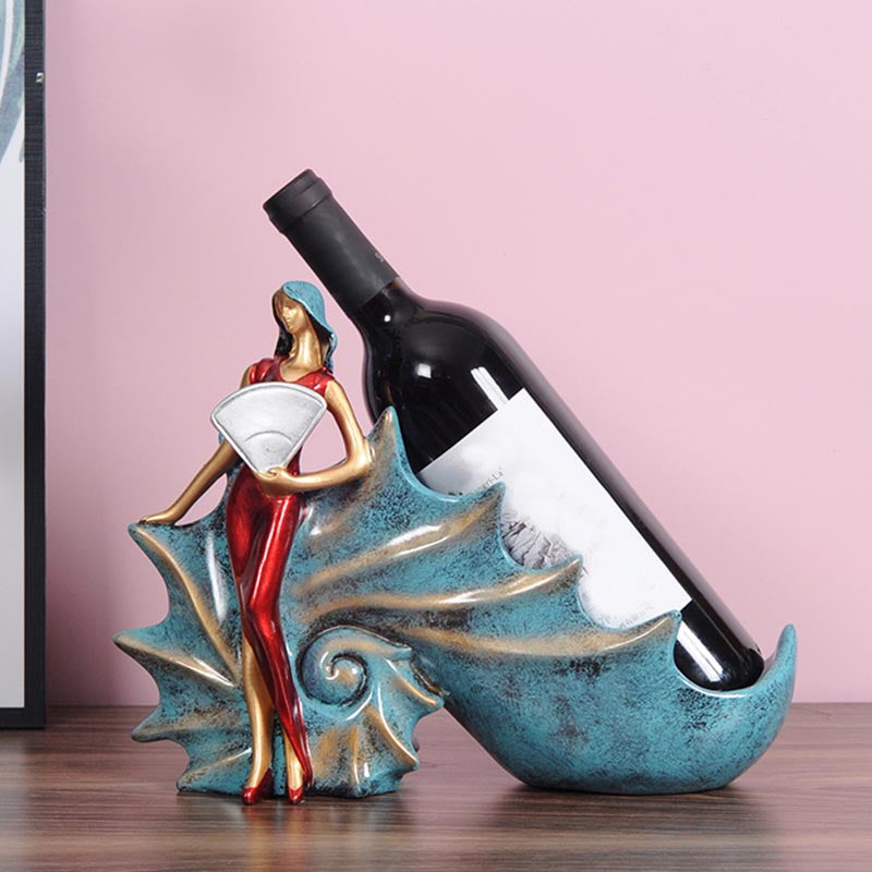 Luxury Tabletop Bottle Wine Rack Resin Wine Bottle Holder for Living Room