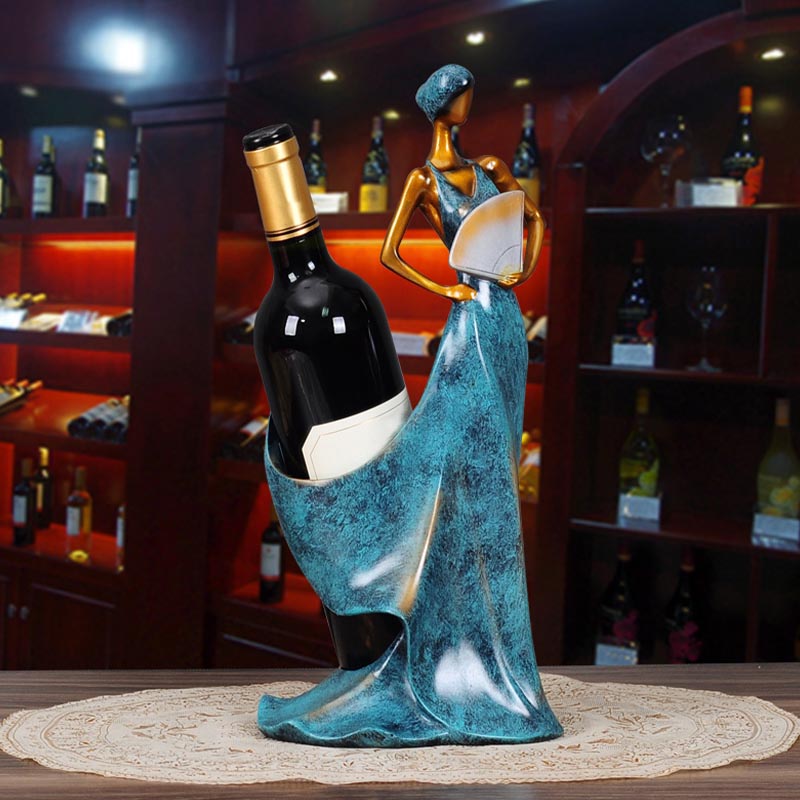 Luxury Tabletop Bottle Wine Rack Resin Wine Bottle Holder for Living Room