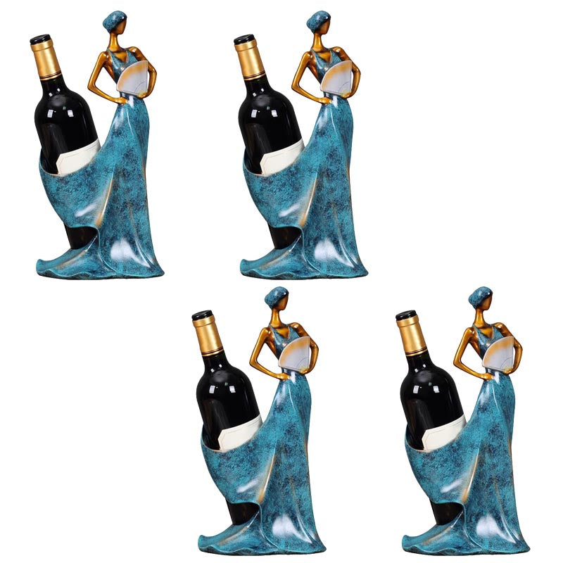 Luxury Tabletop Bottle Wine Rack Resin Wine Bottle Holder for Living Room