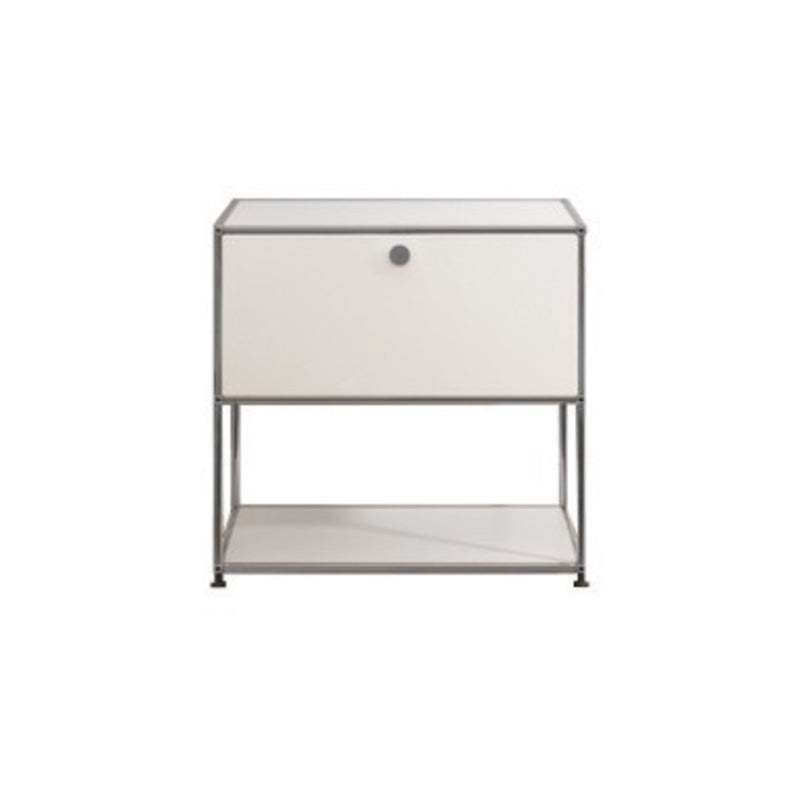 White Metal Sideboard with Drawers Modern Indoor Dining Buffet