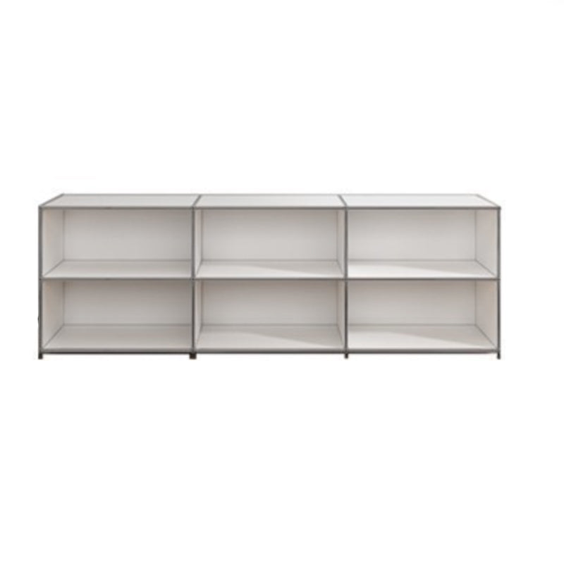 White Metal Sideboard with Drawers Modern Indoor Dining Buffet