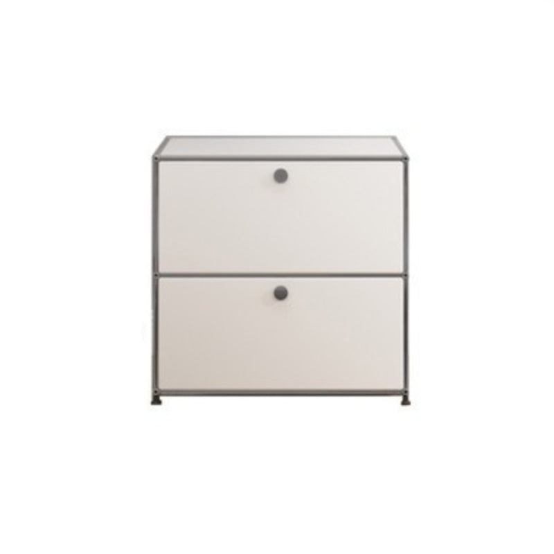 White Metal Sideboard with Drawers Modern Indoor Dining Buffet