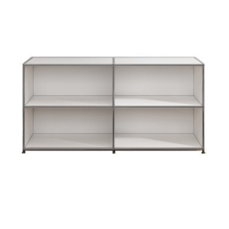 White Metal Sideboard with Drawers Modern Indoor Dining Buffet