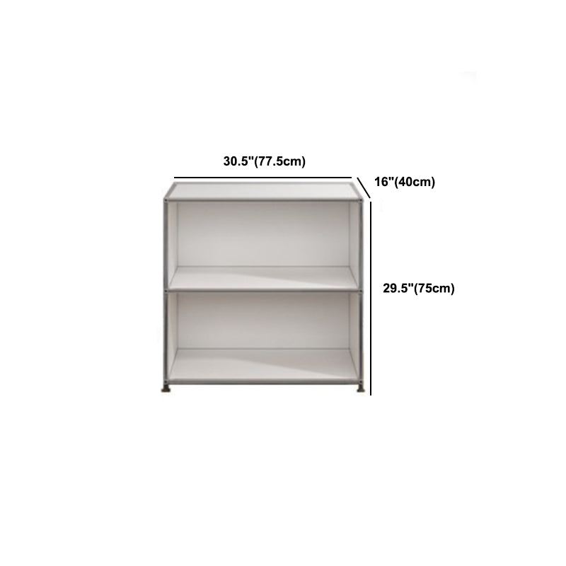 White Metal Sideboard with Drawers Modern Indoor Dining Buffet