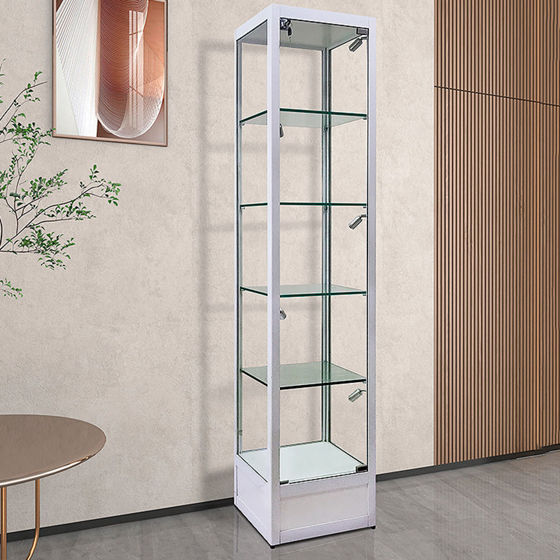 Modern Curio Cabinets Glass Display Cabinet with Locking Doors