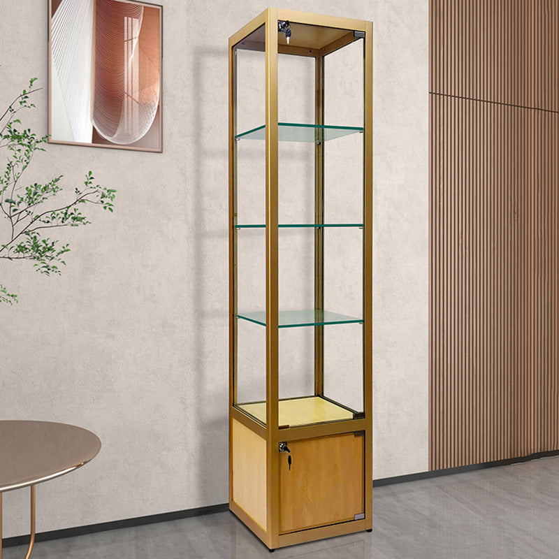 Modern Curio Cabinets Glass Display Cabinet with Locking Doors