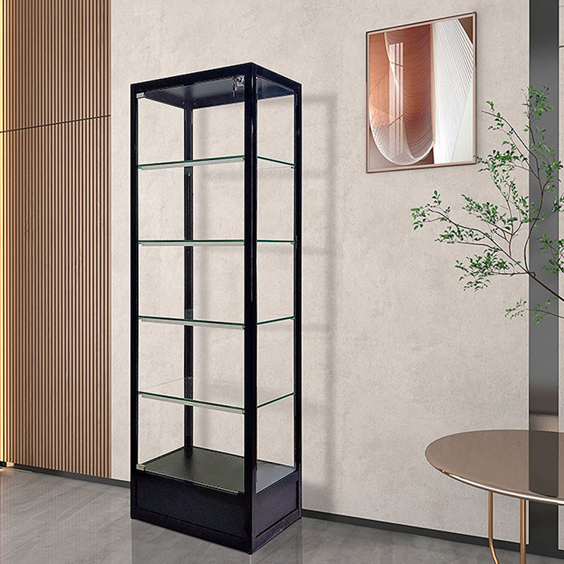 Modern Curio Cabinets Glass Display Cabinet with Locking Doors