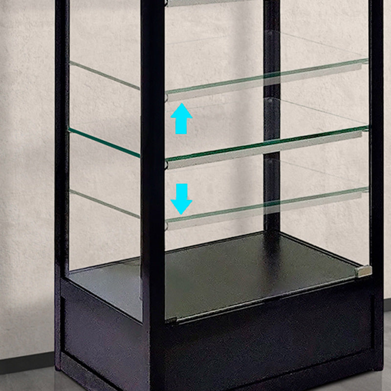 Modern Curio Cabinets Glass Display Cabinet with Locking Doors