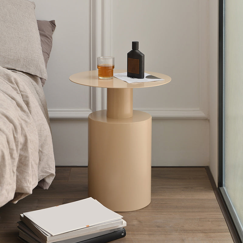 Modern Metal Nightstand Lower Shelf Bedside Cabinet for Bedroom