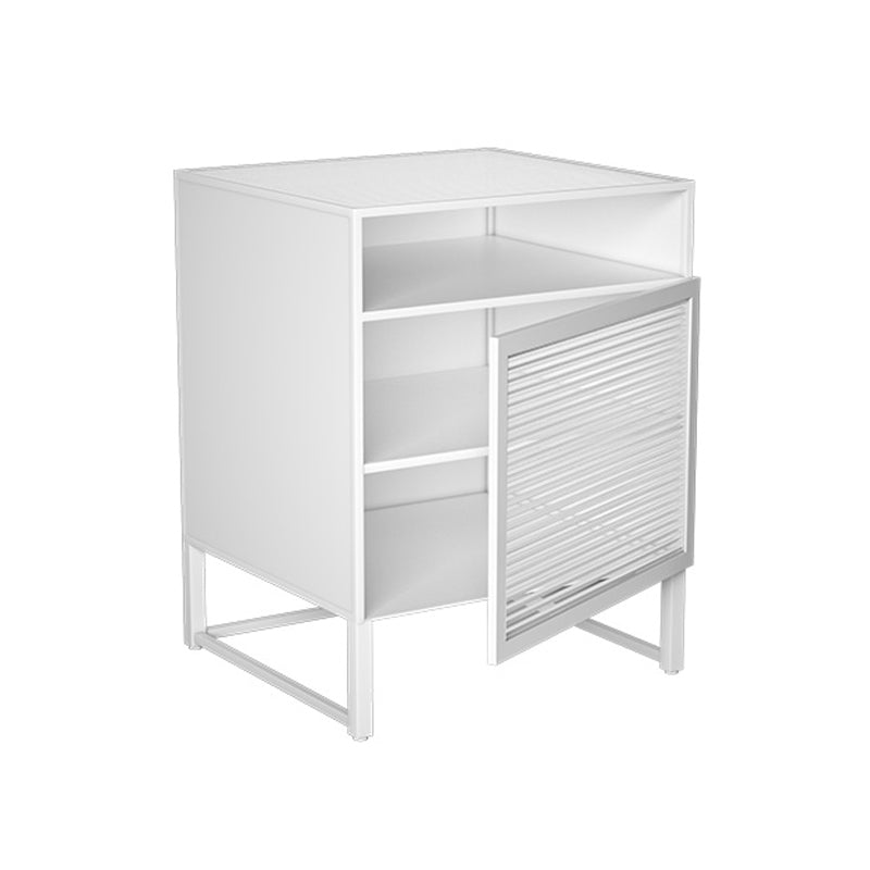 Modern Glass Night Table Storage Bedside Cabinet for Bedroom