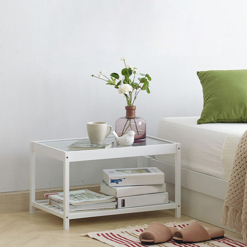 Lower Shelf Bedside Cabinet Modern Bed Nightstand for Bedroom