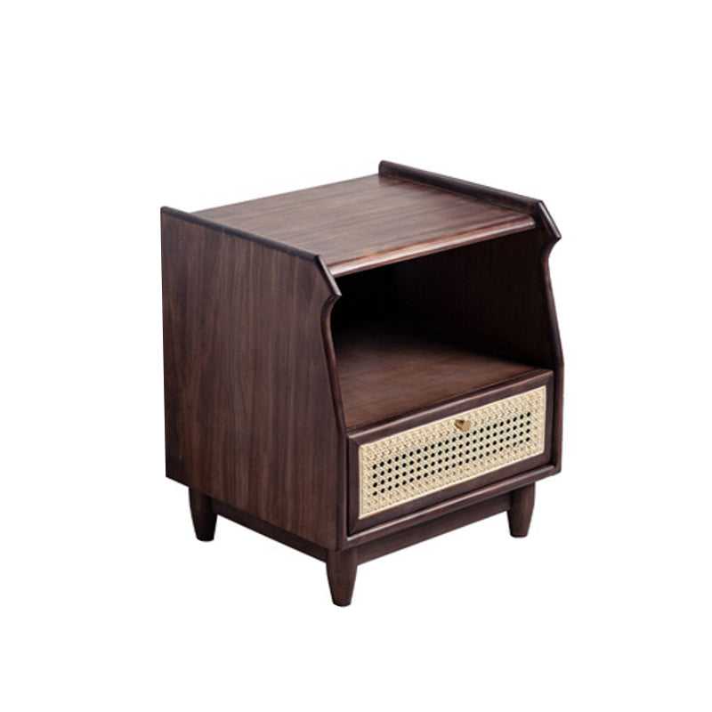 1 Drawer Night Table Modern Solid Wood Nightstand ,20.5" Tall