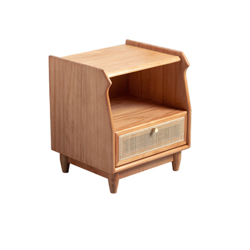 1 Drawer Night Table Modern Solid Wood Nightstand ,20.5" Tall