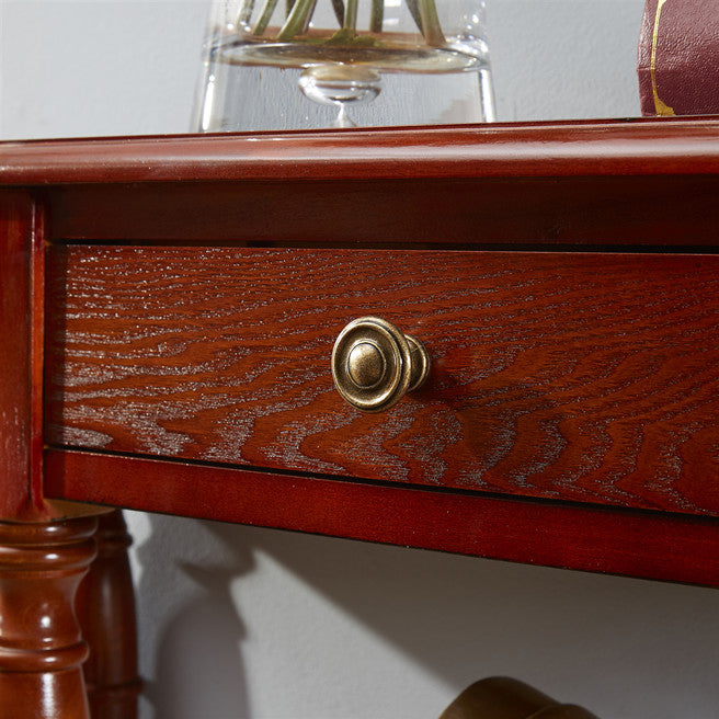 11.8" W Wood End Table Storage Half Moon Mid-Century Modern Console Table