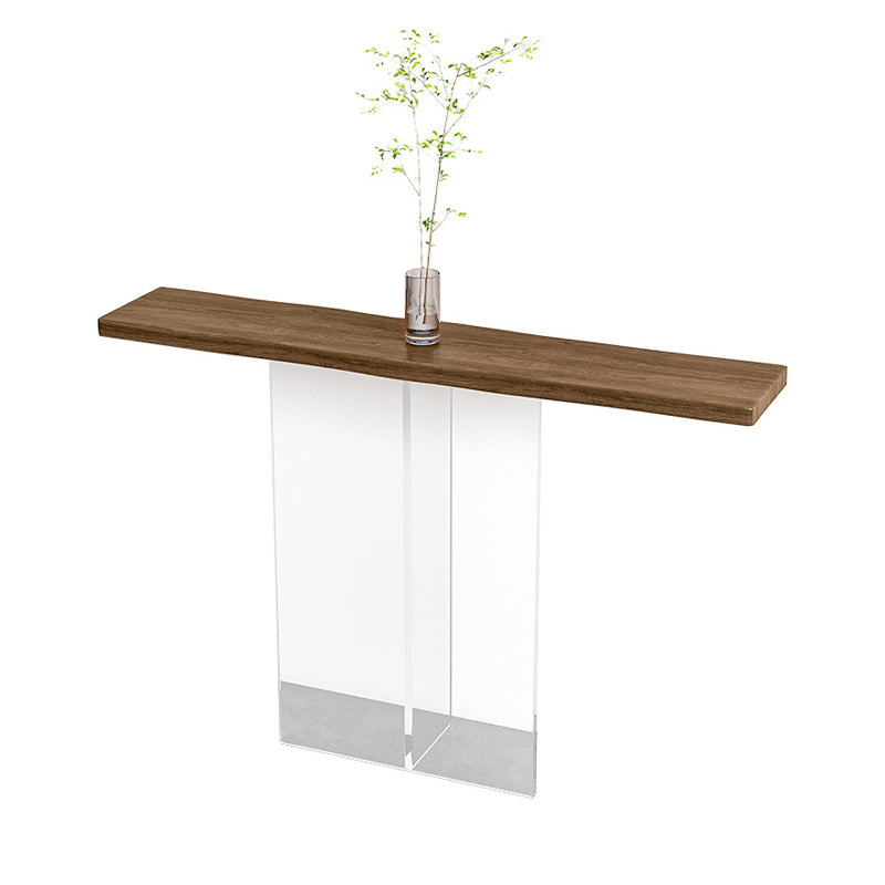 11.8" W Console Table Acrylic Contemporary Rectangle Console