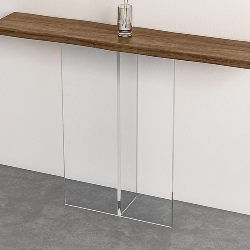 11.8" W Console Table Acrylic Contemporary Rectangle Console