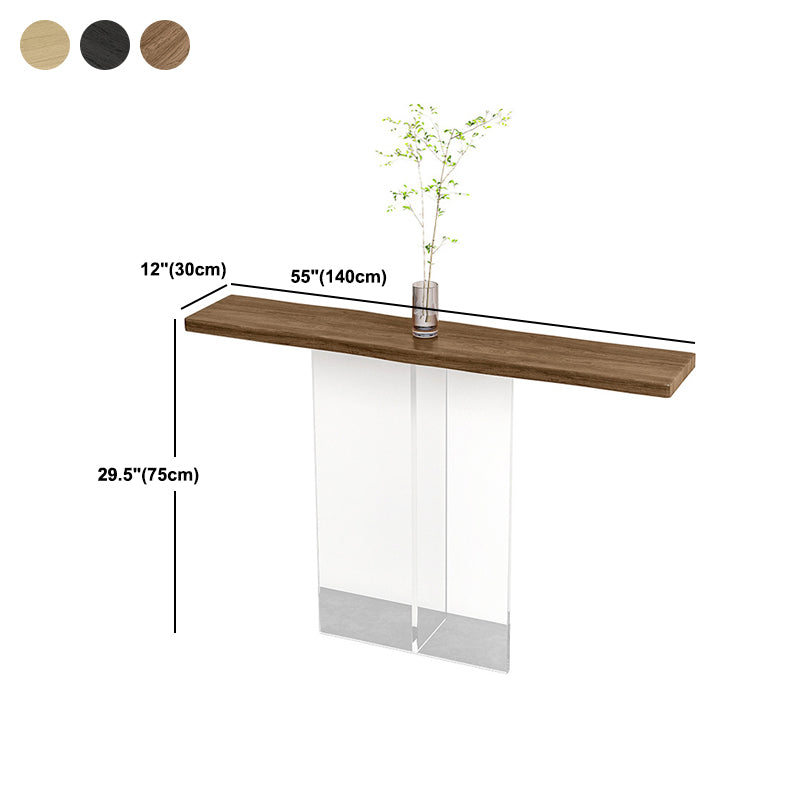 11.8" W Console Table Acrylic Contemporary Rectangle Console