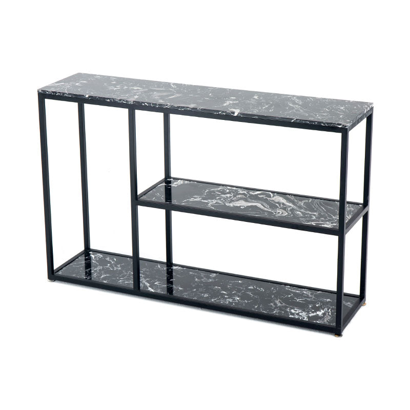 12" W Modern Marble Console Table Resistant Floor Shelf Accent Table for Hall