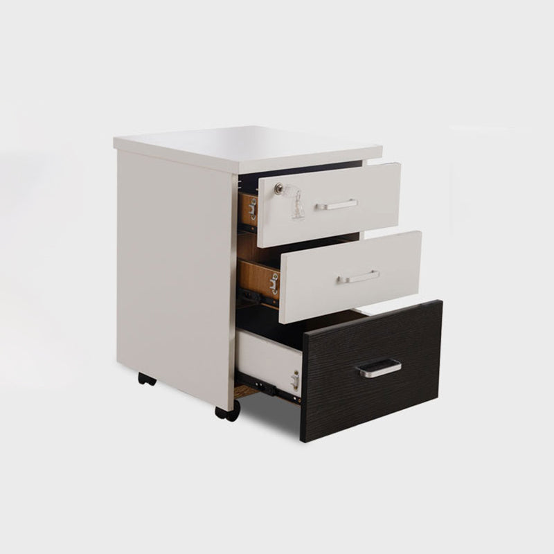 Contemporary Style Vertical Filing Cabinet Wood Filing Cabinet with Locking Storage