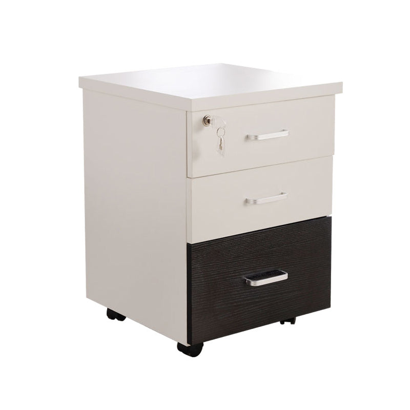 Contemporary Style Vertical Filing Cabinet Wood Filing Cabinet with Locking Storage