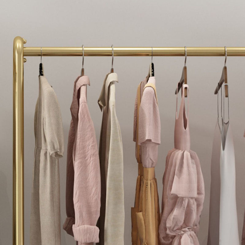 Modern Style Coat Rack Metallic Free Standing Coat Rack With Storage Shelving