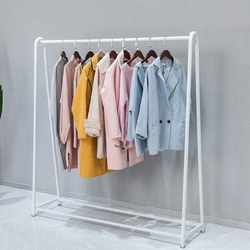 Modern Style Coat Rack Metallic Free Standing Coat Rack With Storage Shelving