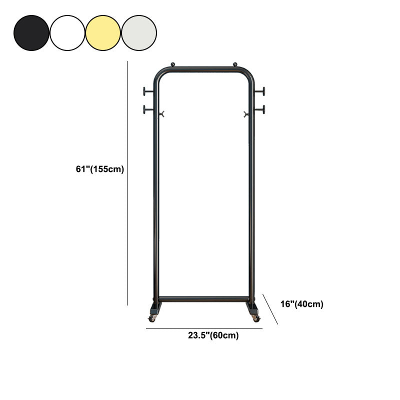 Gorgeous Metal Coat Rack Simple Plian Coat Hooks Coat Rack With Castors