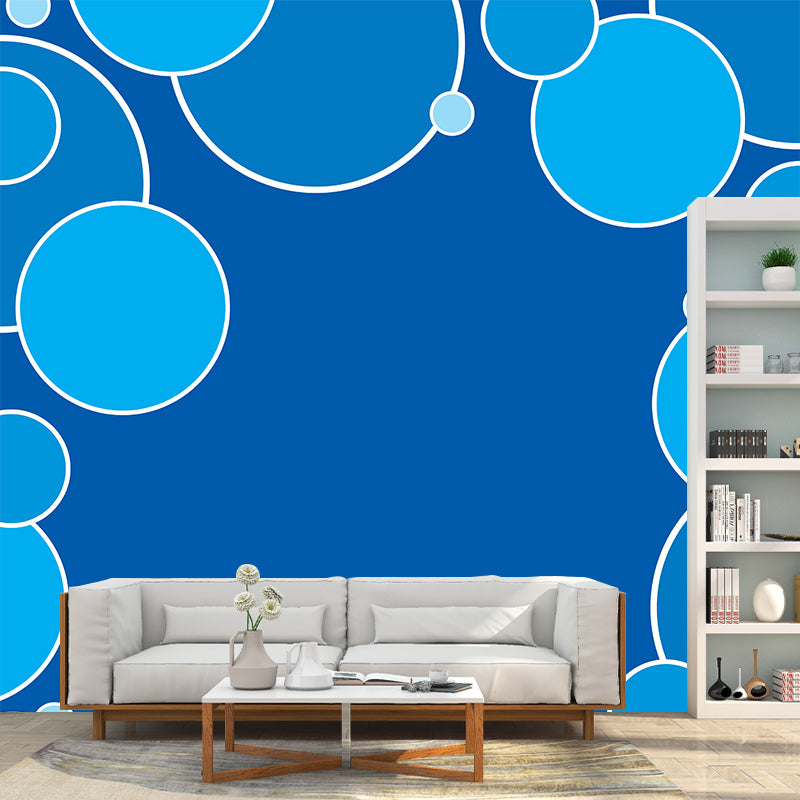 Illustration Stain Resistant Wallpaper Circular Border Living Room Wall Mural