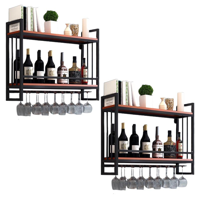 Metal Wall Mounted Wine Glass Stemware Rack Holder Industrial Wine Rack Kit