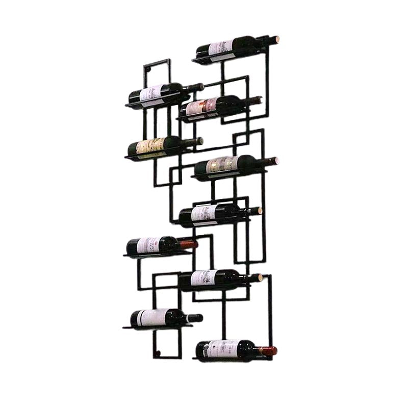 Industrial Wall Mounted Bottle Wine Rack Metal Wine Rack Bottle in Brass