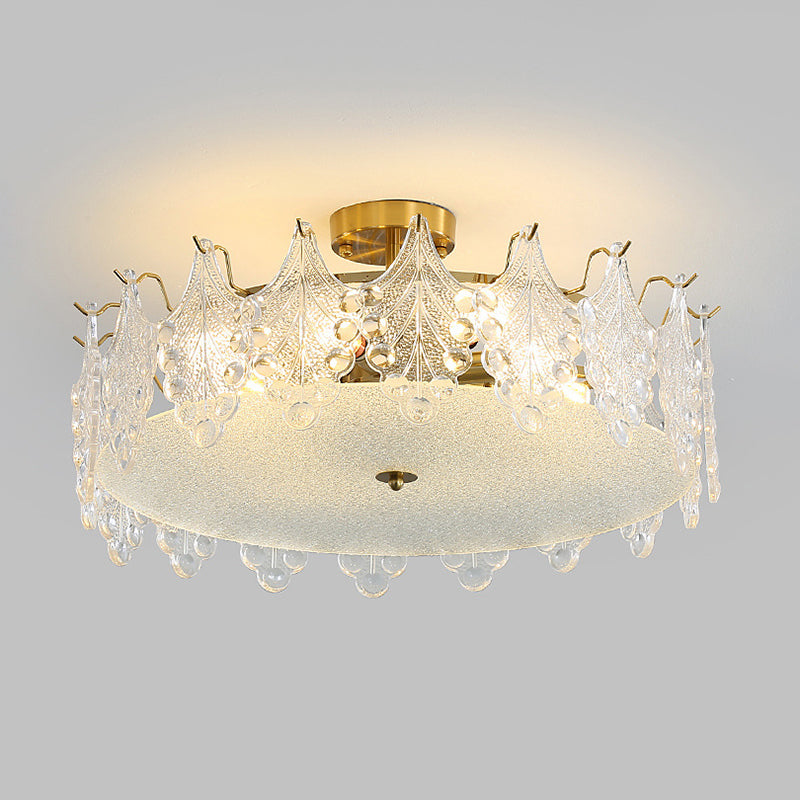 Modern Glass Ceiling Light Simplicity Flush Mount Light Fixture for Dining Room