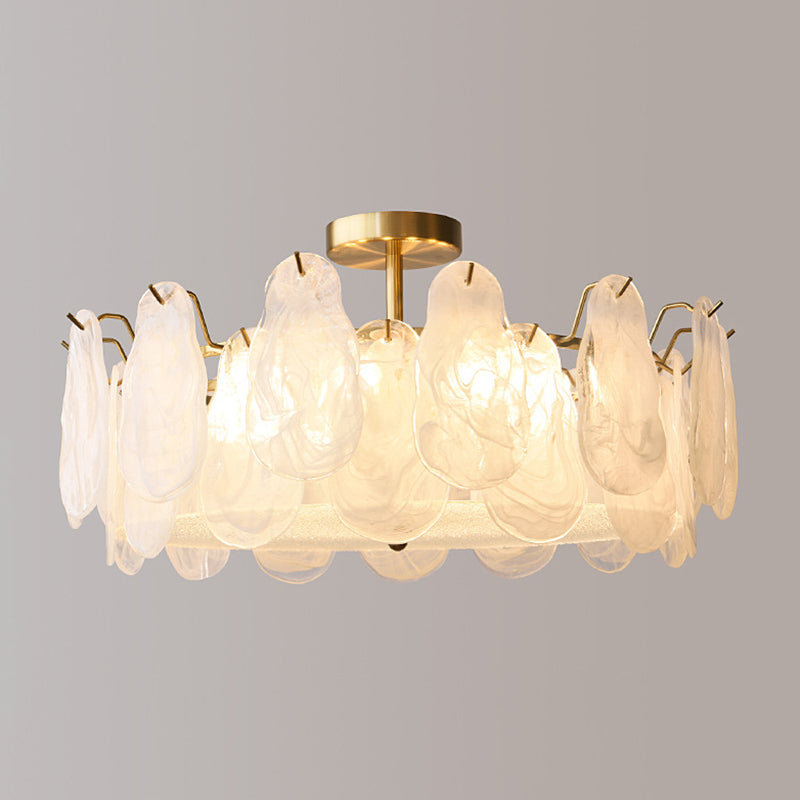 Creative Glass Ceiling Light Household Flush Mount Light Fixture for Bedroom