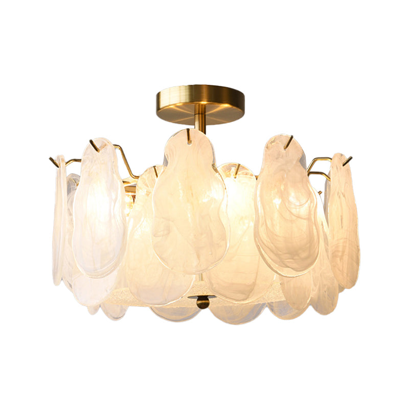 Creative Glass Ceiling Light Household Flush Mount Light Fixture for Bedroom