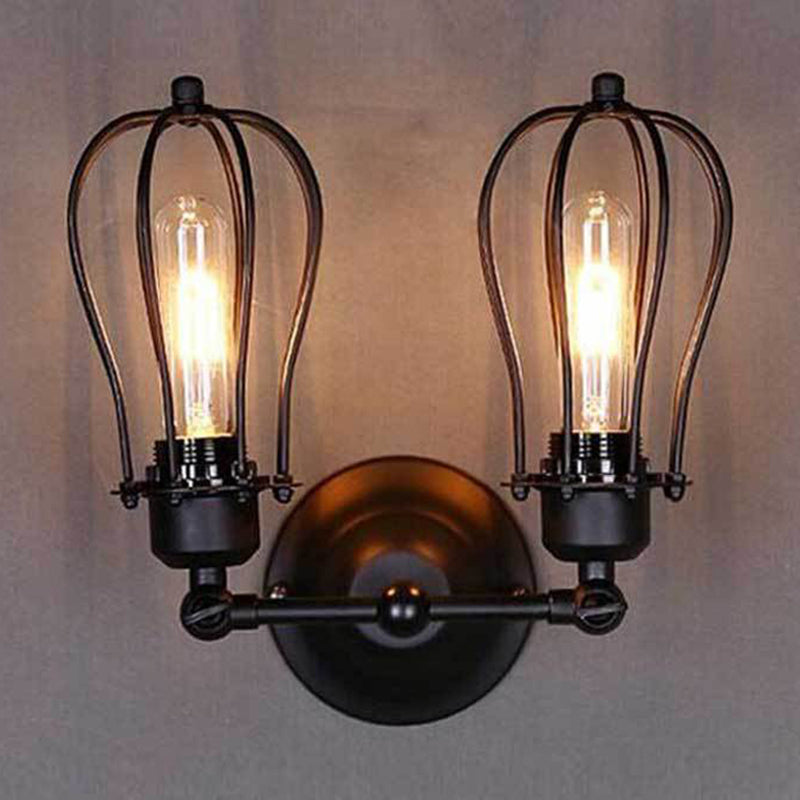 2 Lights Sconce Light Fixture Industrial Sconce Lamp for Wash Room