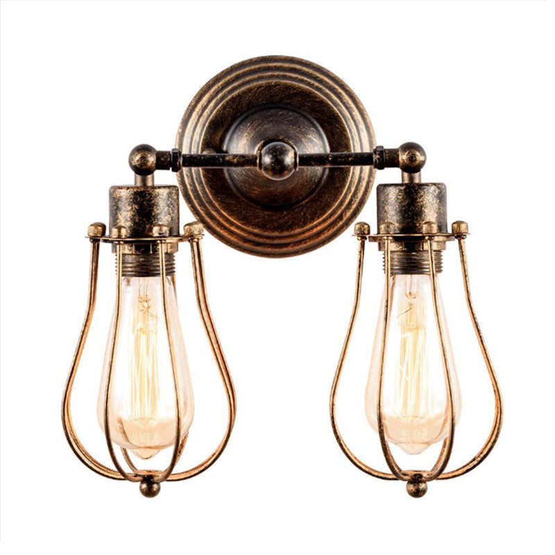 2 Lights Sconce Light Fixture Industrial Sconce Lamp for Wash Room