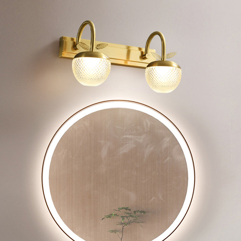 1/2/3-Light Golden Contemporary Bathroom Vanity Light LED Bath Bar