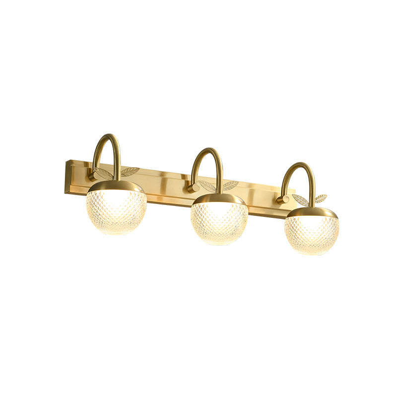 1/2/3-Light Golden Contemporary Bathroom Vanity Light LED Bath Bar