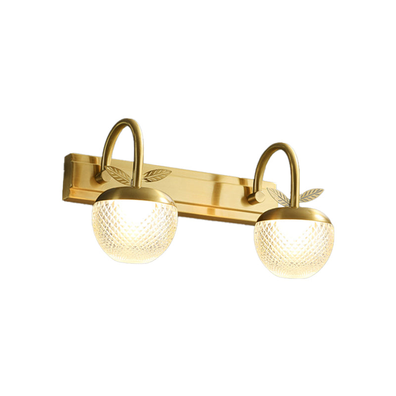 1/2/3-Light Golden Contemporary Bathroom Vanity Light LED Bath Bar