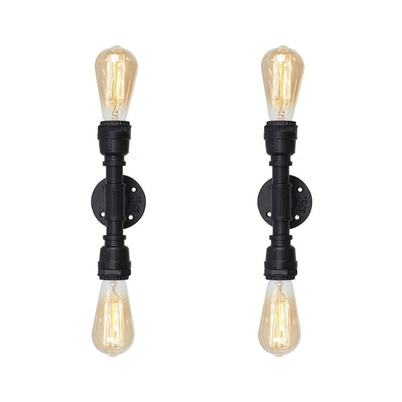 2 Light Unique Shape Wall Mount Light Fixture Industrial Sconce Lamp for Wash Room