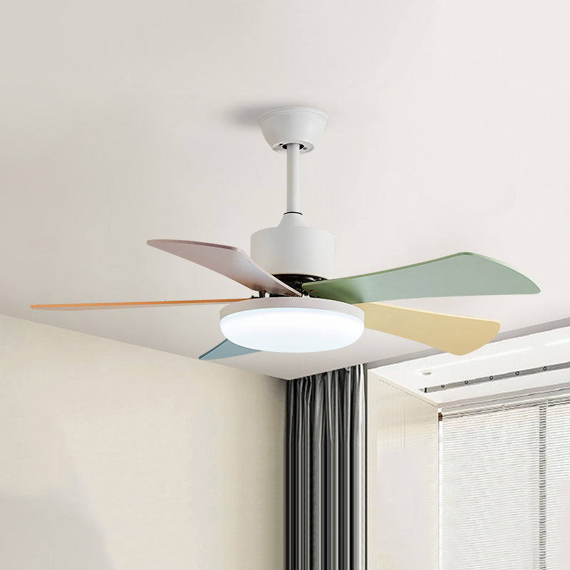 Colorful LED Ceiling Fan Light Fixture Simple Ceiling Flush Mount for Kids' Room