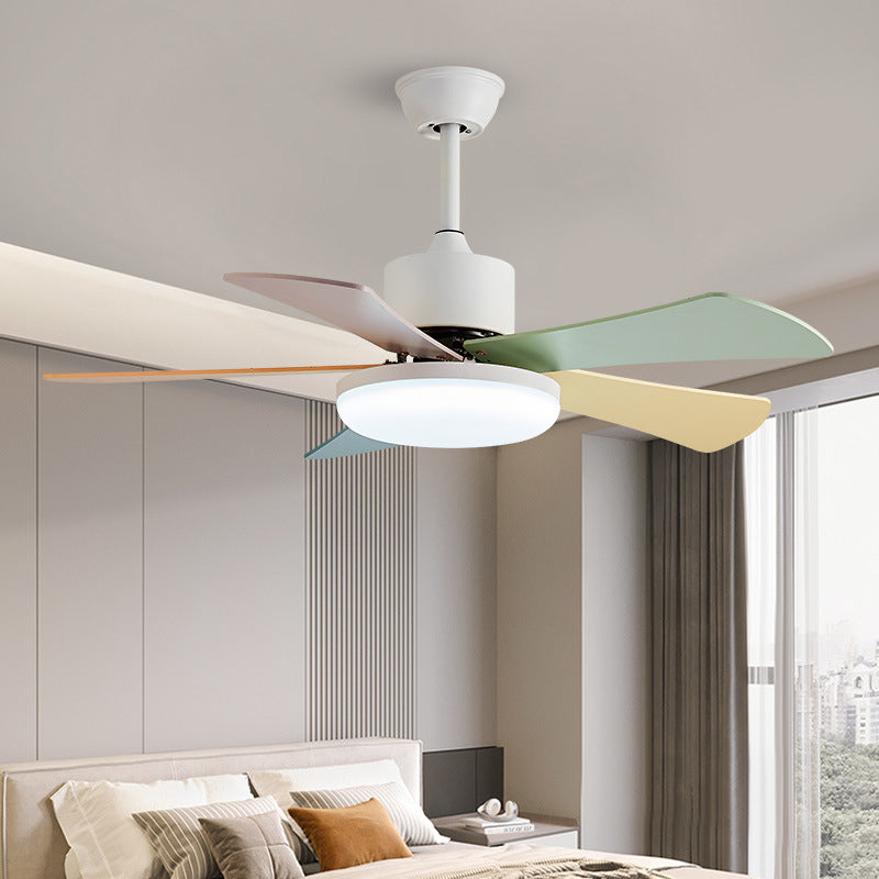 Colorful LED Ceiling Fan Light Fixture Simple Ceiling Flush Mount for Kids' Room