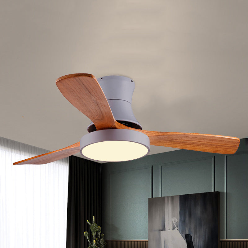 Modern LED Ceiling Fan Light Fixture Minimalism Ceiling Flush Mount for Kids' Room