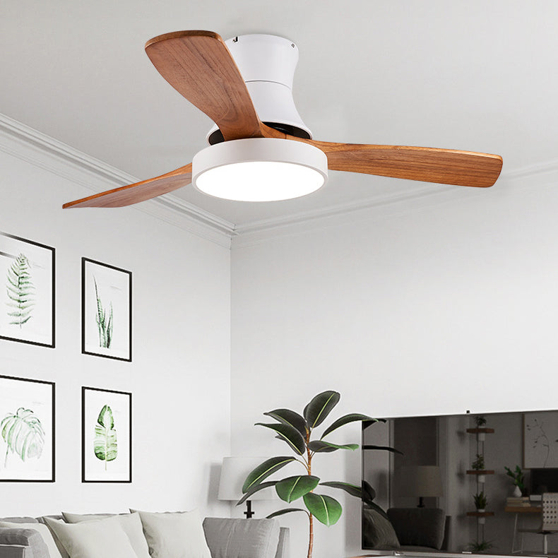 Modern LED Ceiling Fan Light Fixture Minimalism Ceiling Flush Mount for Kids' Room