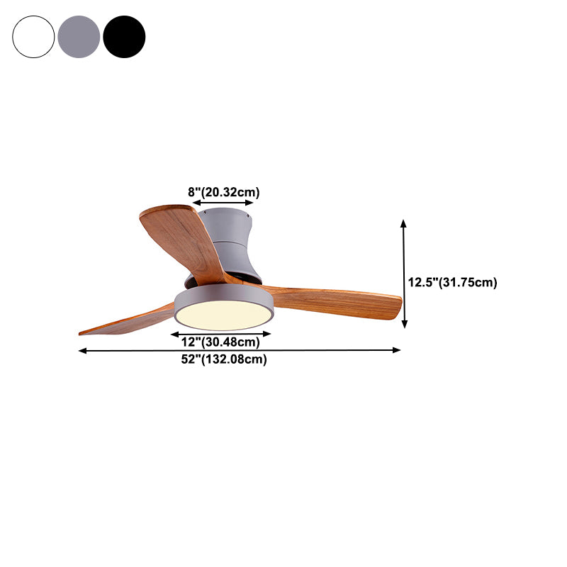 Modern LED Ceiling Fan Light Fixture Minimalism Ceiling Flush Mount for Kids' Room