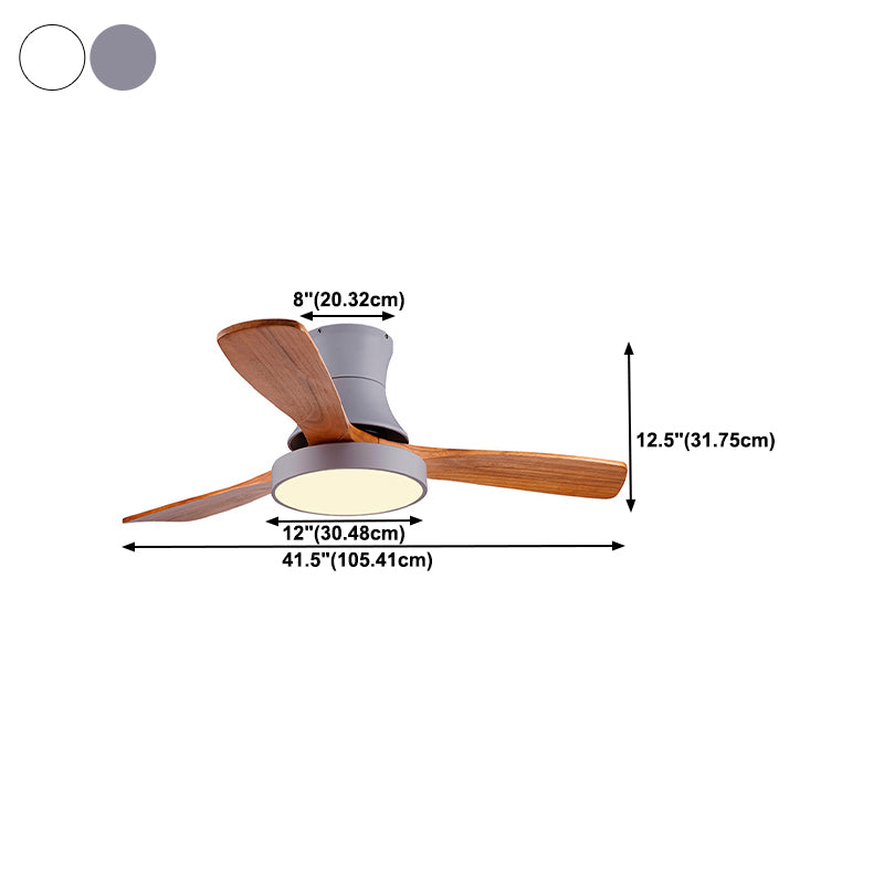 Modern LED Ceiling Fan Light Fixture Minimalism Ceiling Flush Mount for Kids' Room