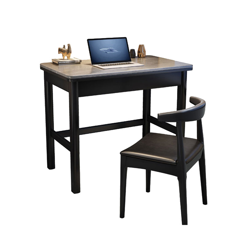 Marble Rectangular Office Desk Modern Solid Wood Writing Desk