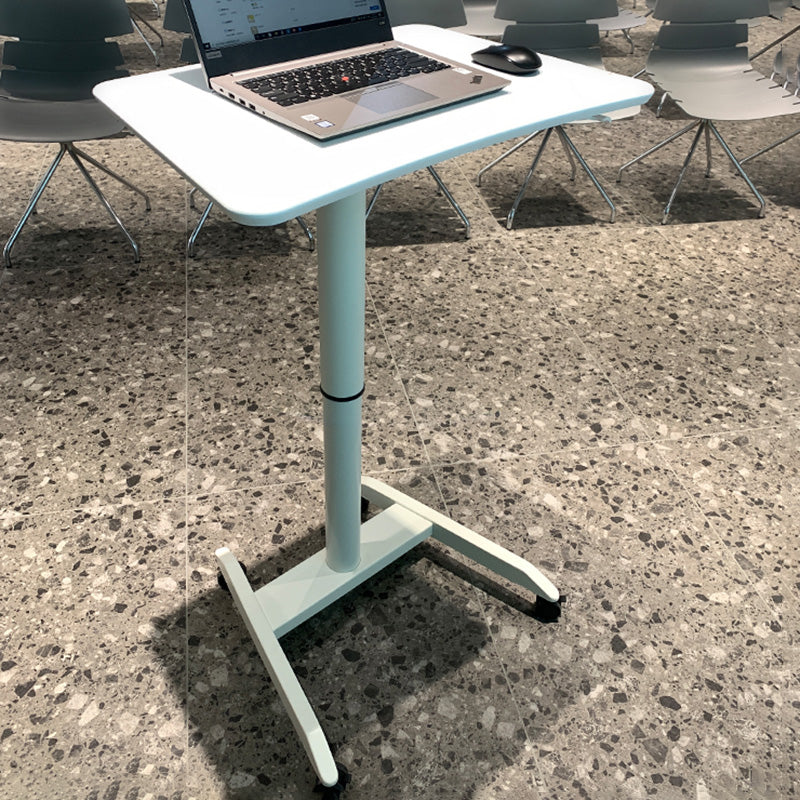 Contemporary with Caster Wheels Standing Desk H-Shape Base Desk