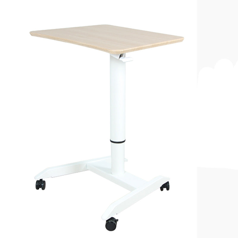 Contemporary with Caster Wheels Standing Desk H-Shape Base Desk