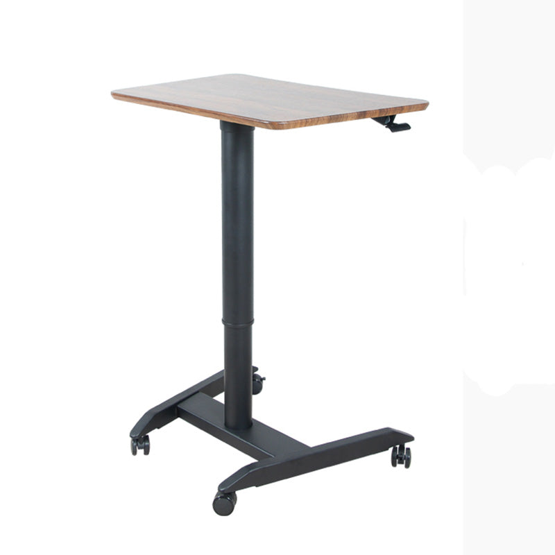 Contemporary with Caster Wheels Standing Desk H-Shape Base Desk