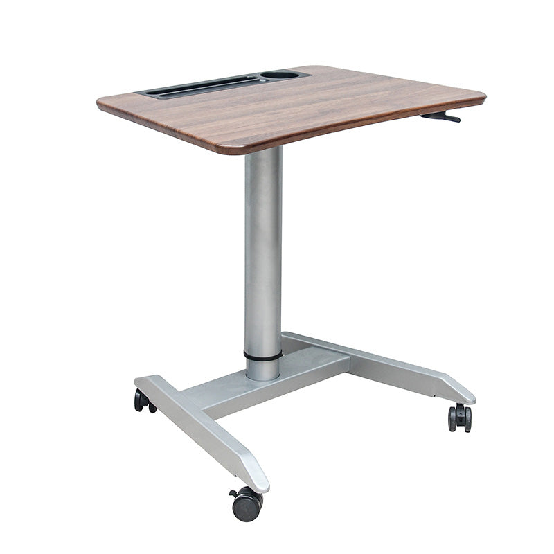 Contemporary with Caster Wheels Standing Desk H-Shape Base Desk